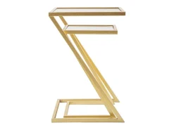 Conjunto de Mesas Auxiliares VKH562, Ouro, 40x40x60 cm, Kendra Home^ Mesa De Apoio