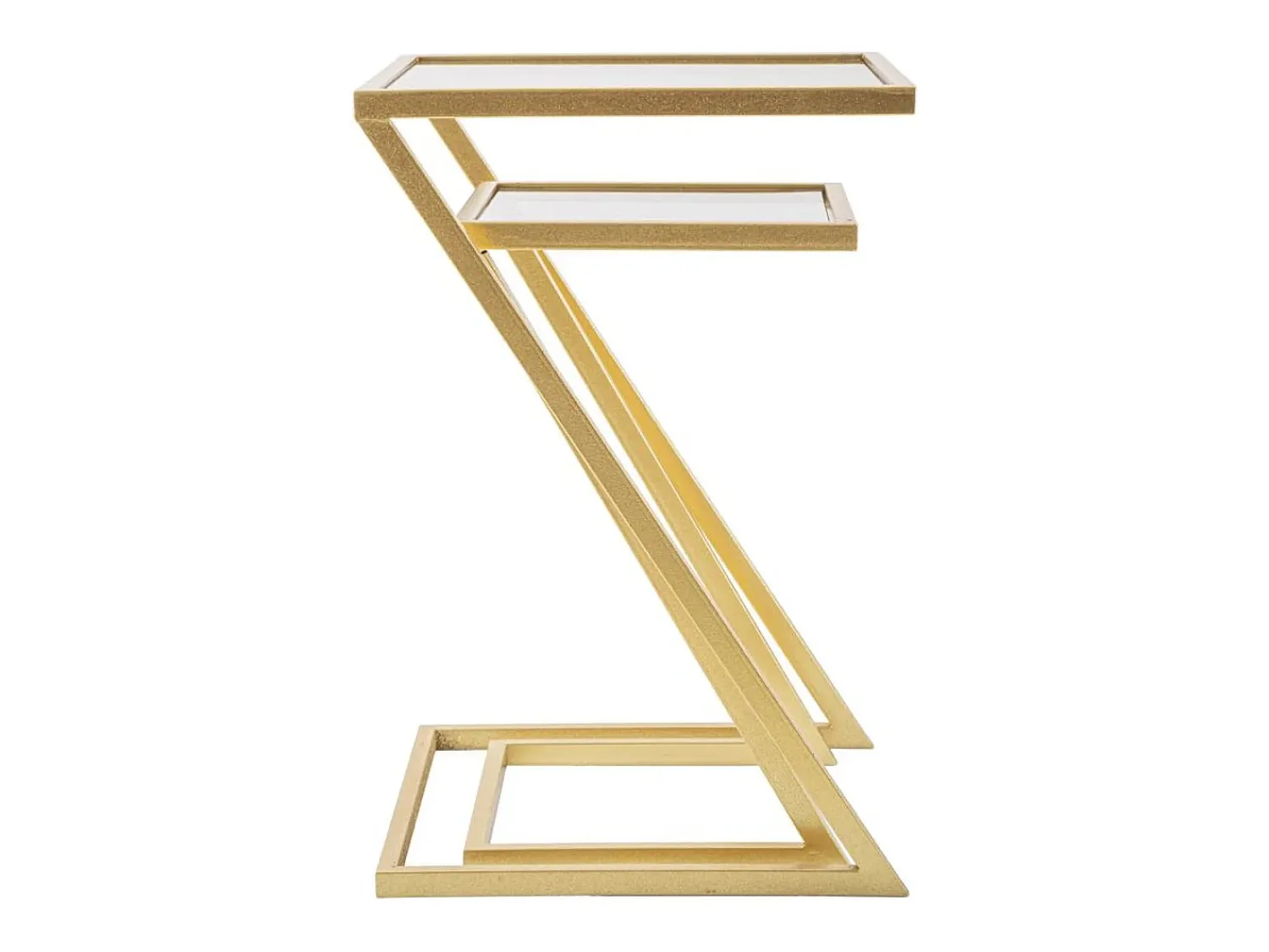 Conjunto de Mesas Auxiliares VKH562, Ouro, 40x40x60 cm, Kendra Home^ Mesa De Apoio