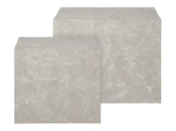 New Conjunto de Mesas Auxiliares Prague, , 40x40x36 cm, Kendra Home Cinzento