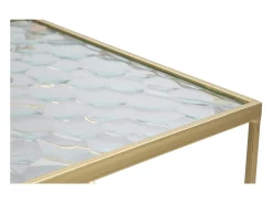 Conjunto de Mesas Auxiliares VKH565, Ouro, 31,5x31,5x68 cm, Kendra Home^ Mesa De Apoio