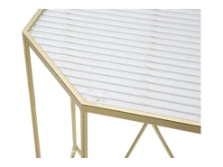 Mesa De Apoio| Conjunto de Mesas Auxiliares VKH598, Ouro, 50x46x100 cm, Kendra Home Dourado