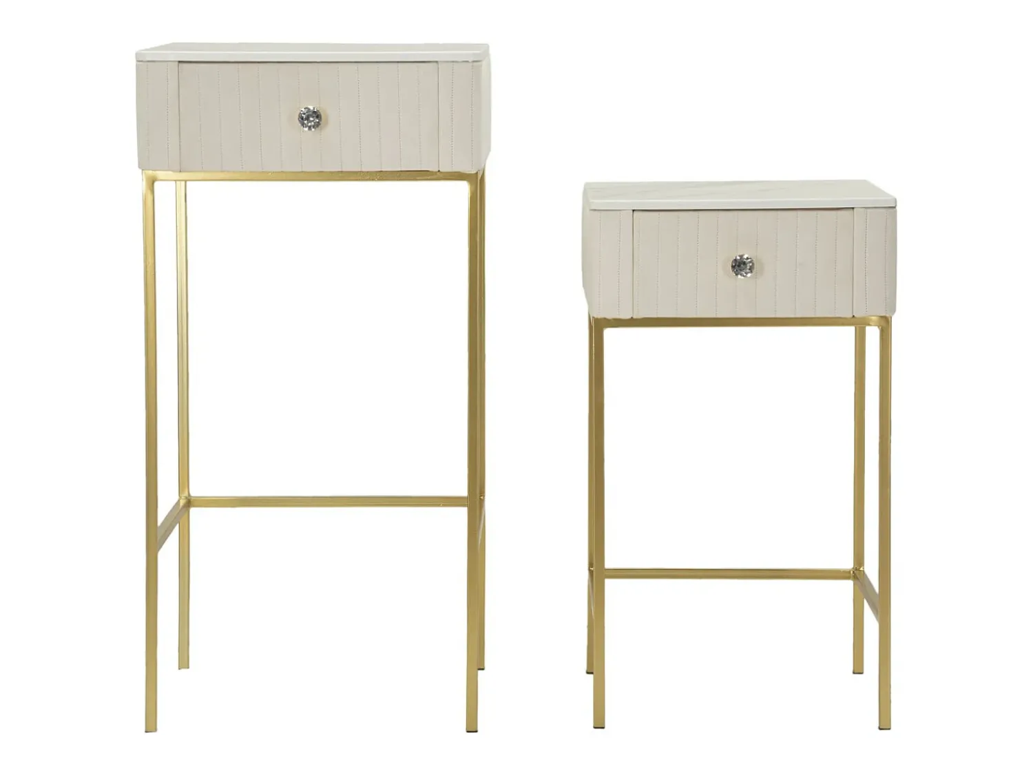 Mesa De Apoio| Conjunto de Mesas Auxiliares VKH771, , 45x45x90 cm, Kendra Home Bege
