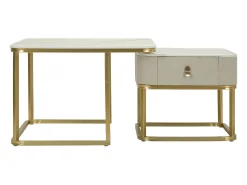 Mesa De Centro| Conjunto de Mesas Auxiliares VKH794, , 70x70x48 cm, Kendra Home Bege
