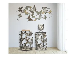 Clearance Conjunto de Mesas Auxiliares Borboleta 34, Multicolorido, 41,3x41,3x55 cm, Kendra Home Multicor