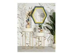 Mesa De Apoio| Conjunto de Mesas Auxiliares VKH772, , 50x50x90 cm, Kendra Home Bege