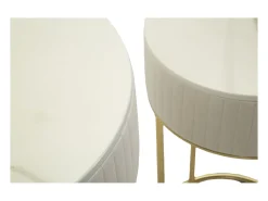 Mesa De Apoio| Conjunto de Mesas Auxiliares VKH772, , 50x50x90 cm, Kendra Home Bege