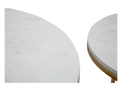Mesa De Apoio| Conjunto de Mesas Auxiliares VKH534, Ouro, 52x52x63 cm, Kendra Home Dourado