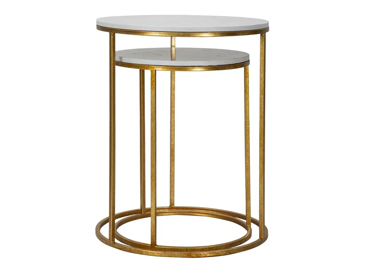 Mesa De Apoio| Conjunto de Mesas Auxiliares VKH534, Ouro, 52x52x63 cm, Kendra Home Dourado