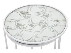 Mesa De Apoio| Conjunto de Mesas Auxiliares VKH556, , 43x43x60 cm, Kendra Home Branco