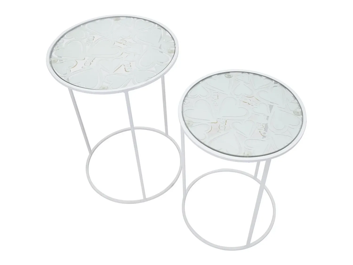 Mesa De Apoio| Conjunto de Mesas Auxiliares VKH556, , 43x43x60 cm, Kendra Home Branco