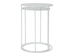 Mesa De Apoio| Conjunto de Mesas Auxiliares VKH556, , 43x43x60 cm, Kendra Home Branco