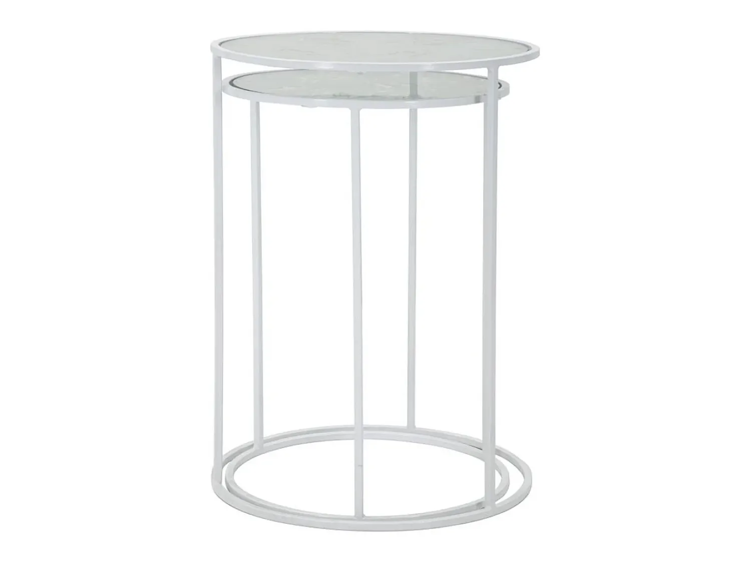 Mesa De Apoio| Conjunto de Mesas Auxiliares VKH556, , 43x43x60 cm, Kendra Home Branco