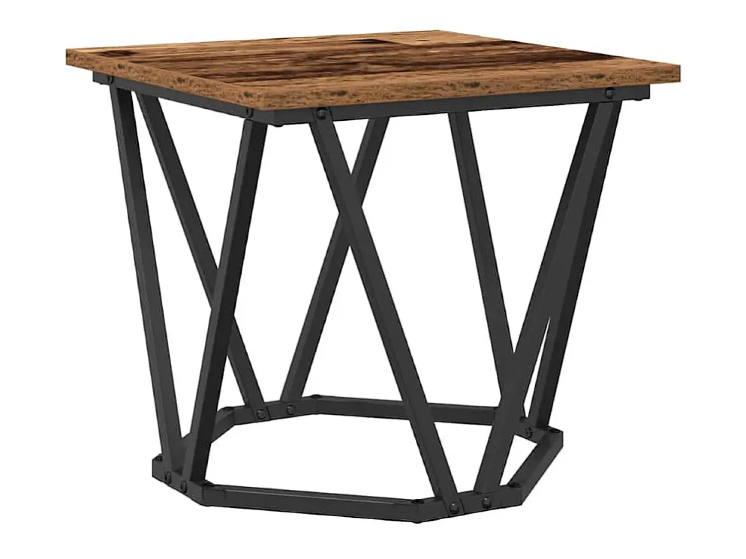 Mesa De Centro* Conjunto de mesas de apoio 2 pcs Madeira recuperada Castanho