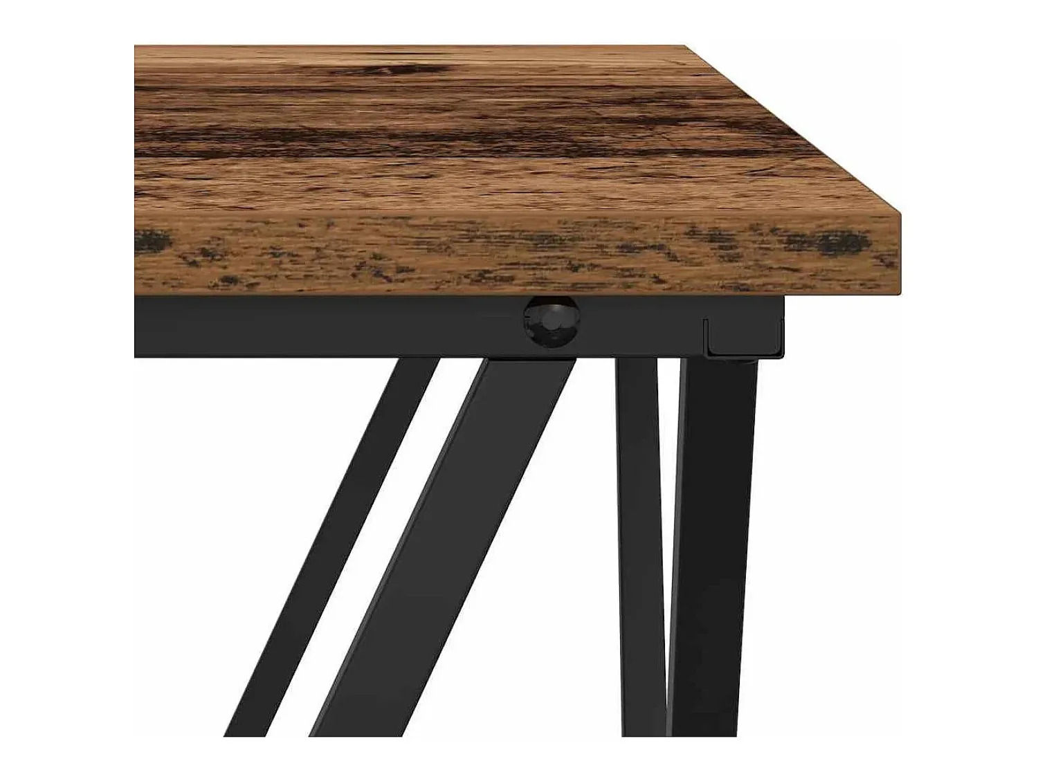 Mesa De Centro* Conjunto de mesas de apoio 2 pcs Madeira recuperada Castanho