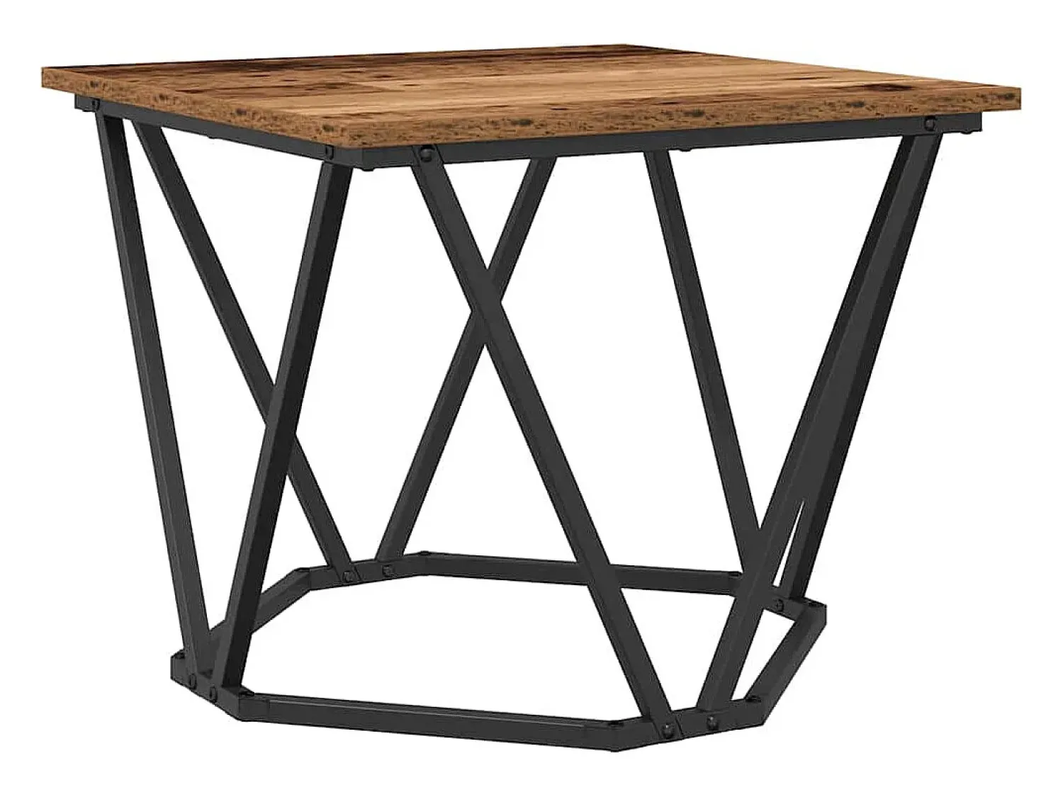 Mesa De Centro* Conjunto de mesas de apoio 2 pcs Madeira recuperada Castanho