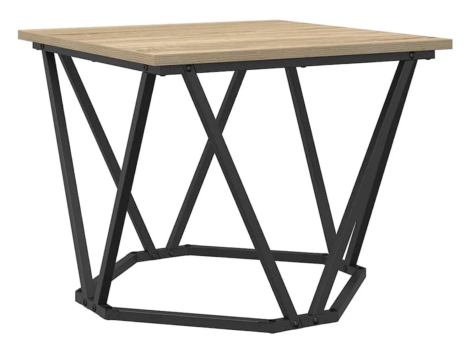Clearance Conjunto de mesas de apoio 2 pcs Carvalho sonoma Castanho