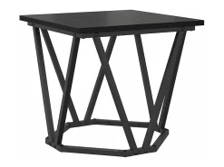 Mesa De Centro| Conjunto de mesas de apoio 2 pcs Carvalho 50x50x40 cm Preto