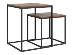 vidaxl Conjunto de mesas de centro 2 pcs derivados de madeira e metal^ Mesa De Centro