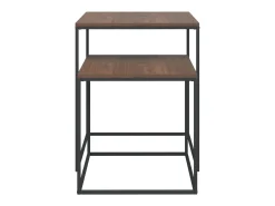 Clearance Conjunto de mesas de centro 2 pcs derivados de madeira e metal PT549182 Preto