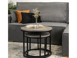 Conjunto de mesas de centro Rocky Betão^ Mesa De Centro