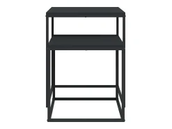 Mesa De Centro|vidaxl Conjunto de mesas de centro 2 pcs derivados de madeira e metal Preto