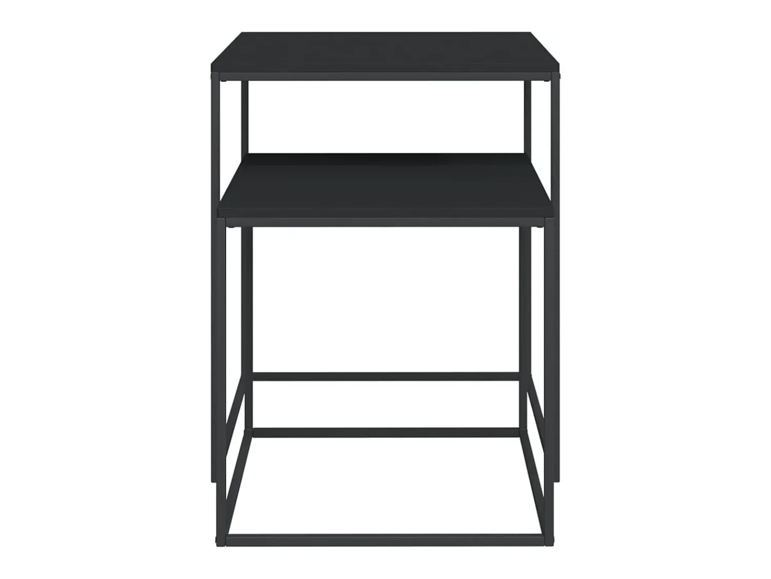 Mesa De Centro|vidaxl Conjunto de mesas de centro 2 pcs derivados de madeira e metal Preto