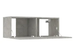 Móvel De Tv*Helloshop26 Conjunto de móveis armário aparador TV televisão sala de estar quarto sala 5 peças madeira projetada cinza 02_0024890 Castanho