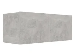 Móvel De Tv|Helloshop26 Conjunto de móveis armário buffet TV televisão sala de estar quarto sala de estar 4 peças madeira projetada cinza 02_0024707 Castanho