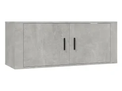 Móvel De Tv*Helloshop26 Conjunto de móveis armário aparador TV televisão sala de estar quarto sala de estar 4 peças madeira projetada cinza 02_0024691 Castanho