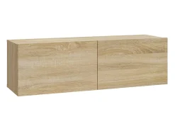 Móvel De Tv|Helloshop26 Conjunto de móveis armário aparador TV televisão sala de estar quarto sala 3 peças sonoma carvalho madeira projetada marrom 02_0024621 Castanho