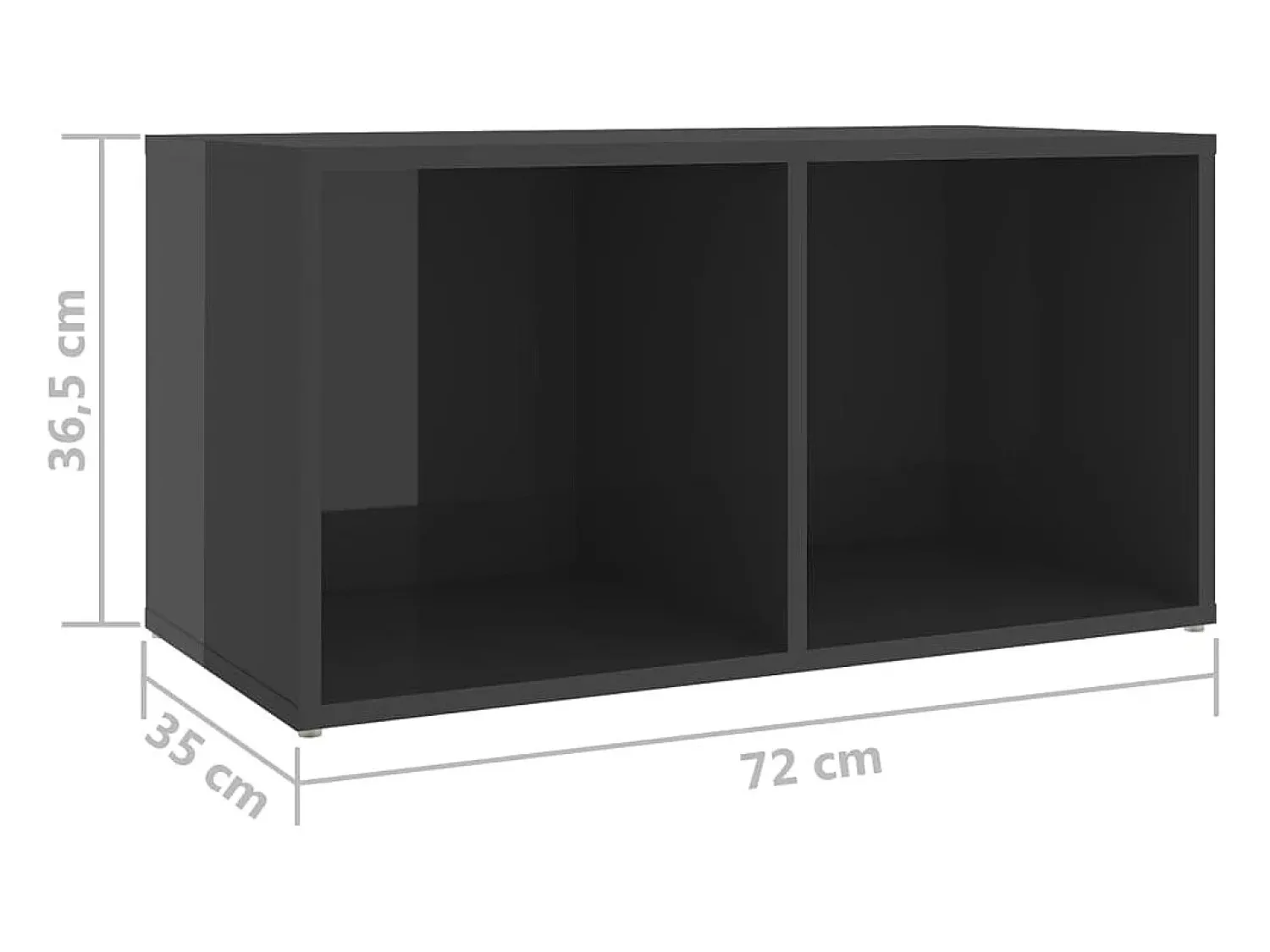 Helloshop26 Conjunto de móveis armário aparador TV televisão sala de estar quarto sala de estar 6 peças madeira brilhante projetada cinza 02_0025090 Castanho