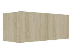 Helloshop26 Conjunto de móveis armário buffet TV televisão sala de estar quarto sala de estar 7 peças sonoma carvalho madeira projetada marrom 02_0024334 Castanho