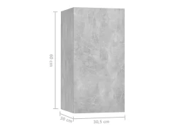 Helloshop26 Conjunto de móveis de 10 peças incluindo guarda-roupa aparador rack para TV para sala de estar/quarto/sala de TV madeira engenheirada cinza 02_0024353^ Móvel De Tv