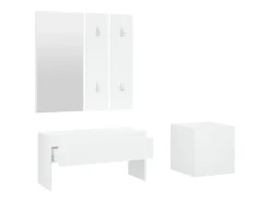 Outlet Conjunto de móveis de corredor derivados de madeira PT300631 Branco
