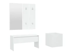 Outlet Conjunto de móveis de corredor derivados de madeira PT300631 Branco