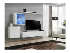 Price Factory Conjunto de móveis de parede para sala de estar SWITCH XV, na cor brilhante.^ Móvel De Tv