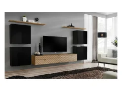 Price Factory Conjunto de móveis de sala de estar design SWITCH IV. Cores e carvalho. Acabamentos em brilhante e carvalho usinado.^ Móvel De Tv