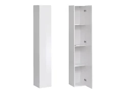 Móvel De Tv*Price Factory Conjunto de móveis de sala de estar design SWITCH VI. Cores e carvalho com acabamentos em brilhante e efeito de carvalho fresado. Branco
