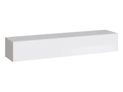 Discount Price Factory Conjunto de móveis de sala de estar design SWITCH VI. Cores em carvalho e branco com acabamento em carvalho com efeito fresado e branco brilhante. Castanho / Branco