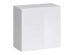 Discount Price Factory Conjunto de móveis de sala de estar design SWITCH VI. Cores em carvalho e branco com acabamento em carvalho com efeito fresado e branco brilhante. Castanho / Branco