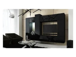 Price Factory Conjunto de móveis de sala de estar s suspensos coleção CEPTO XXII. 273cm, 10 móveis, leds, modulares.^ Móvel De Tv