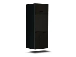 Móvel De Tv*Price Factory Conjunto de móveis de sala de estar s suspensos coleção CEPTO II 256cm, 6 portas, 4 prateleiras, LEDs, modulares. Preto