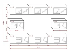 Móvel De Tv|Price Factory Conjunto de móveis de sala de estar s e pretos suspensos coleção CEPTO VII 249cm, 8 portas, modulares. Meio na cor preta. Branco