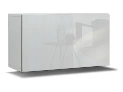 Móvel De Tv*Price Factory Conjunto de móveis de sala de estar s suspensos coleção CEPTO VII 249cm, 8 portas, modulares. Branco