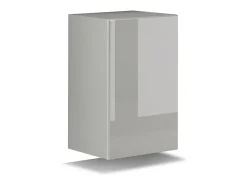 Móvel De Tv*Price Factory Conjunto de móveis de sala de estar s suspensos coleção CEPTO VI 256cm, 7 portas, prateleira de parede preta, leds, modulares. Branco