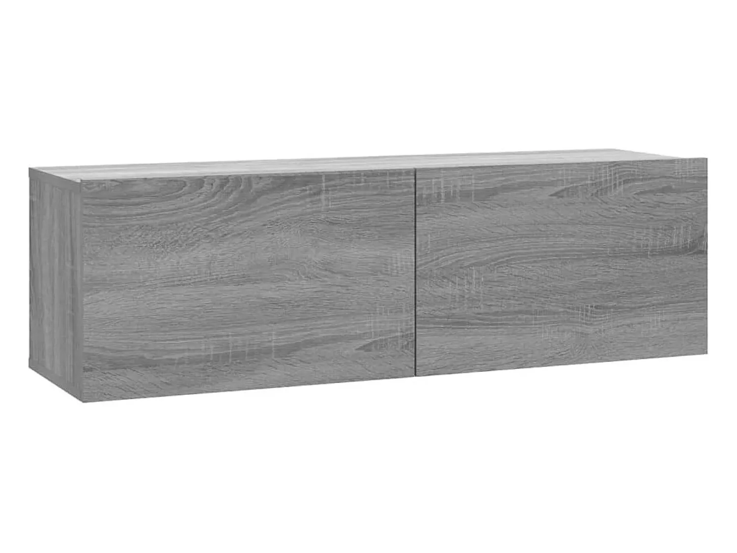 Móvel De Tv|Helloshop26 Conjunto de móveis incluindo guarda-roupa aparador rack para TV para sala de estar quarto sala de TV estante madeira engenheirada Sonoma cinza 02_0025381 Castanho