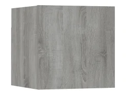 Móvel De Tv|Helloshop26 Conjunto de móveis incluindo guarda-roupa aparador rack para TV para sala de estar quarto sala de TV estante madeira engenheirada Sonoma cinza 02_0025381 Castanho