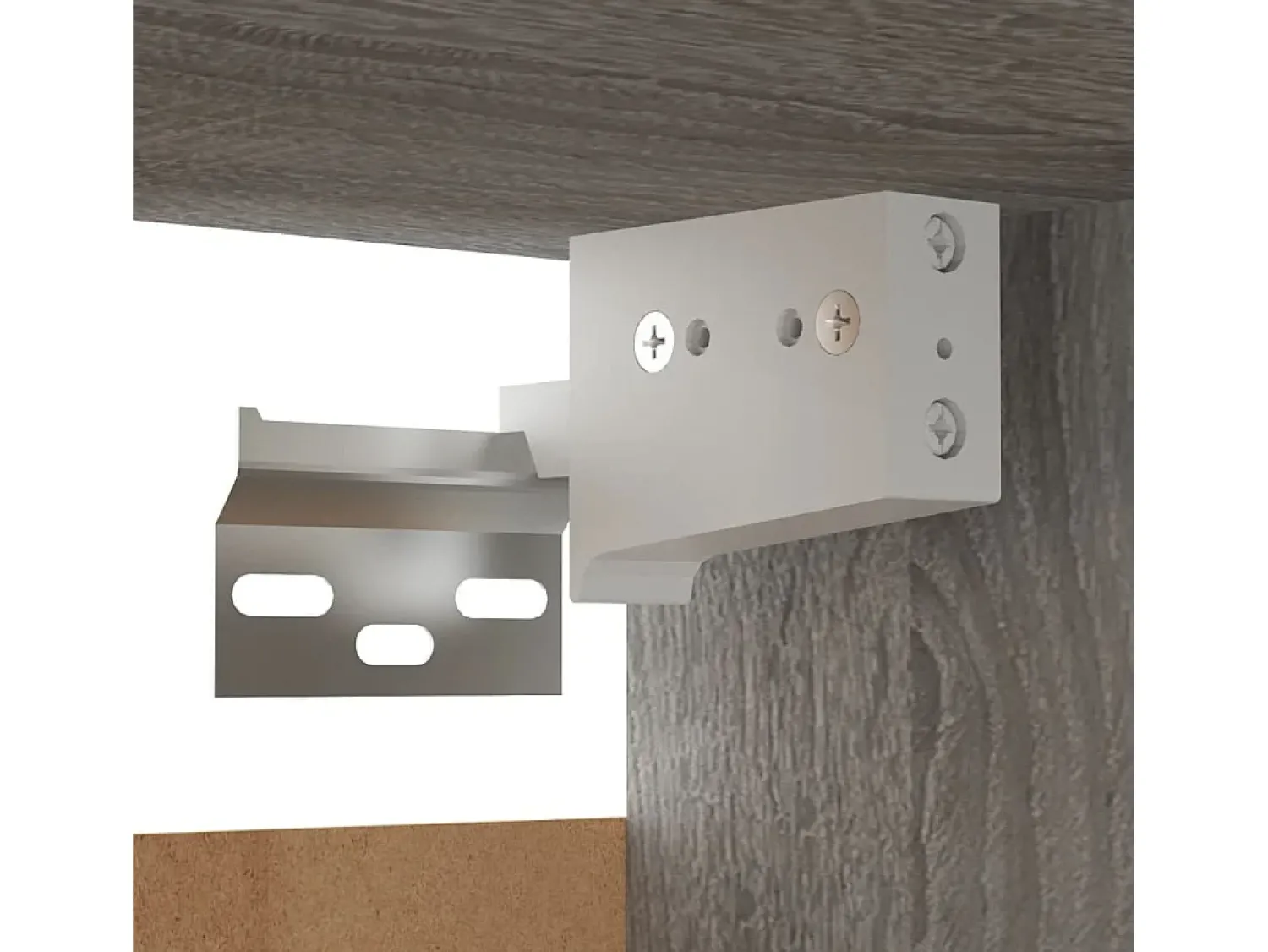 Móvel De Tv|Helloshop26 Conjunto de móveis incluindo guarda-roupa aparador rack para TV para sala de estar quarto sala de TV estante madeira engenheirada Sonoma cinza 02_0025381 Castanho