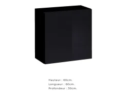 Sale Price Factory Conjunto de móveis para sala de estar estilo industrial SWITCH M6. Cor preta. Preto