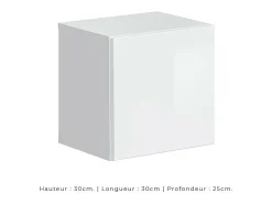 Móvel De Tv*Price Factory Conjunto de móveis para sala de estar estilo industrial SWITCH M2. Cor branca. Branco